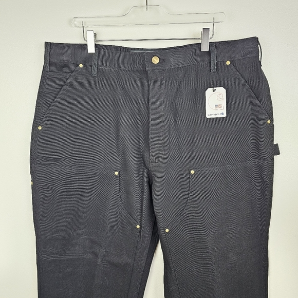 Carhartt Black Loose Fit Firm Duck Double-Front Utility Work Pant NWT 40x30 - Picture 3 of 9